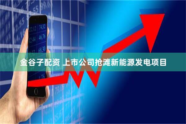 金谷子配资 上市公司抢滩新能源发电项目